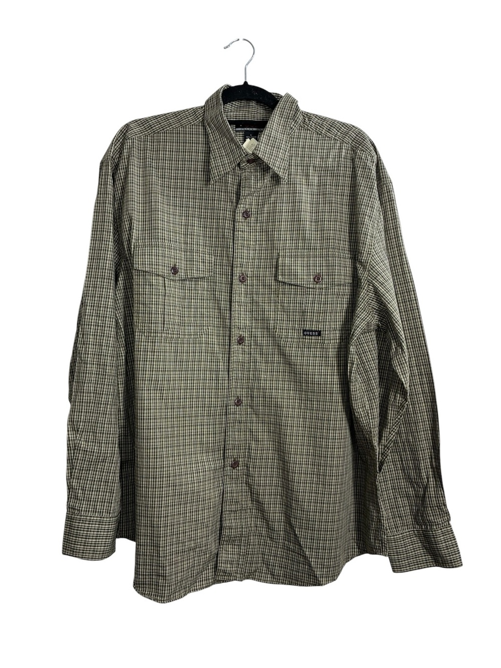 Guess Jeans Men's Plaid Button-Up Shirt large New
